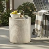 Modern Round Concrete End Table