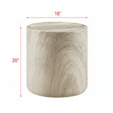 Modern Round Concrete End Table