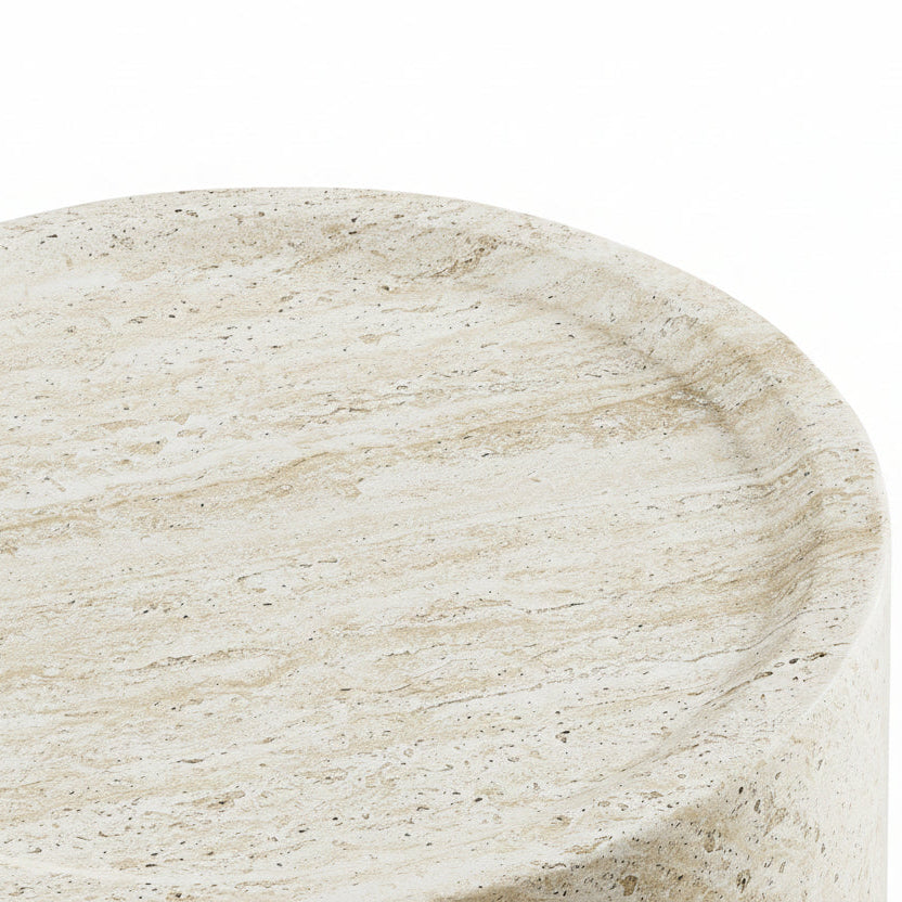 Modern Round Concrete End Table