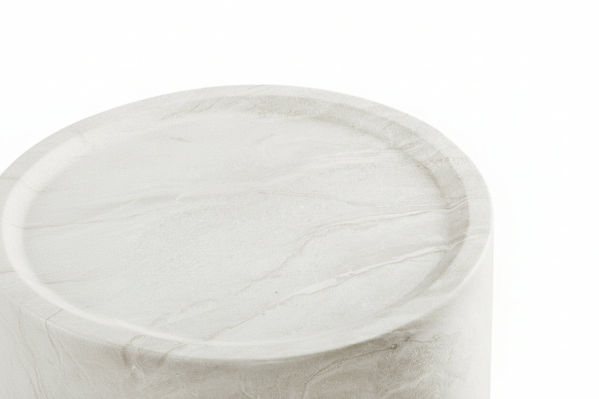 Modern Round Concrete End Table