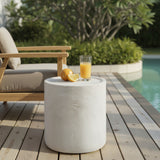 Modern Round Concrete End Table